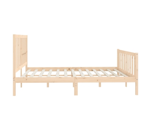 Estructura de cama de madera maciza 200x200 cm