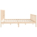 Estructura de cama de madera maciza 200x200 cm