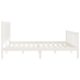 Estructura de cama de madera maciza blanca 200x200 cm