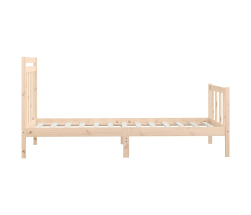 Estructura de cama sin colchón madera maciza de pino 90x200 cm