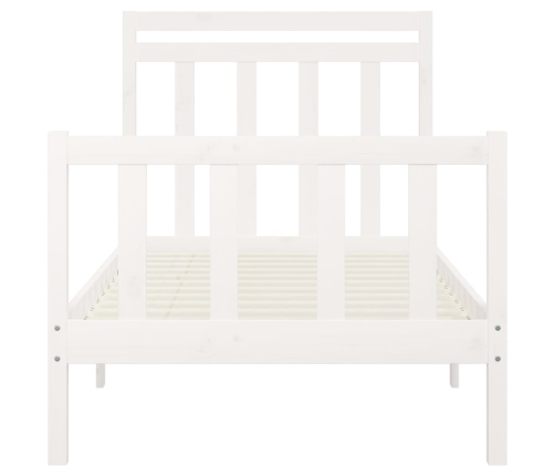 vidaXL Estructura de cama madera maciza de pino blanco 90x200 cm