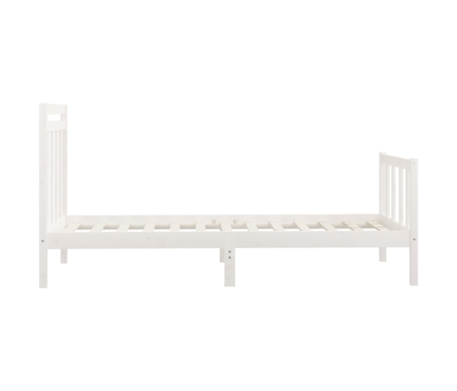 vidaXL Estructura de cama madera maciza de pino blanco 90x200 cm