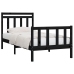 Estructura de cama sin colchón madera de pino negro 100x200 cm