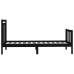 Estructura de cama sin colchón madera de pino negro 100x200 cm