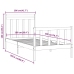 Estructura de cama sin colchón madera de pino negro 100x200 cm