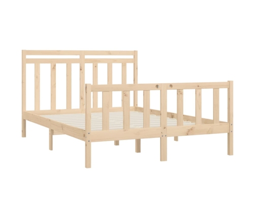 Estructura de cama sin colchón madera de pino maciza 120x200 cm