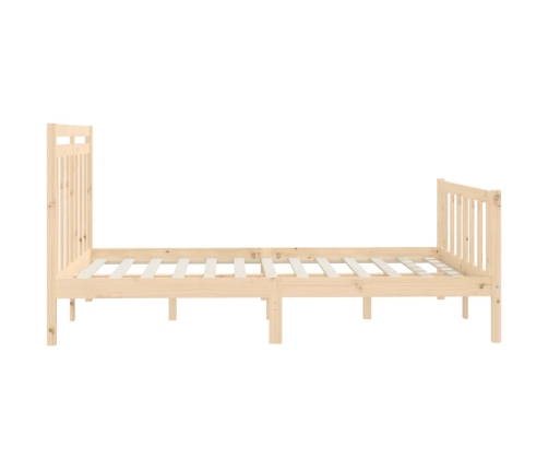 Estructura de cama sin colchón madera de pino maciza 120x200 cm