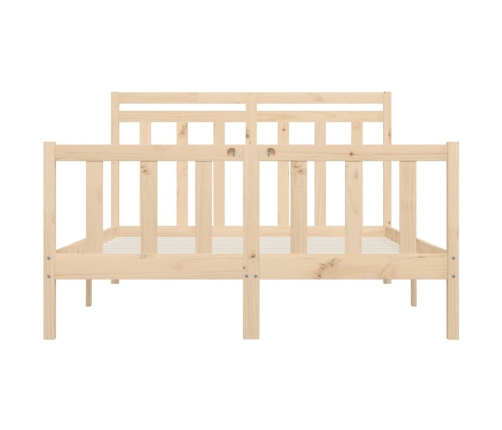 vidaXL Estructura de cama de madera maciza de pino 140x200 cm