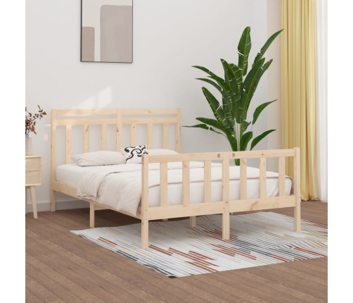 vidaXL Estructura de cama de madera maciza de pino 140x200 cm