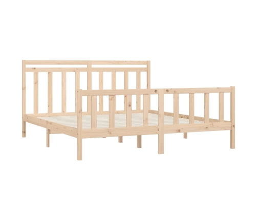 Estructura de cama sin colchón madera maciza de pino 180x200 cm