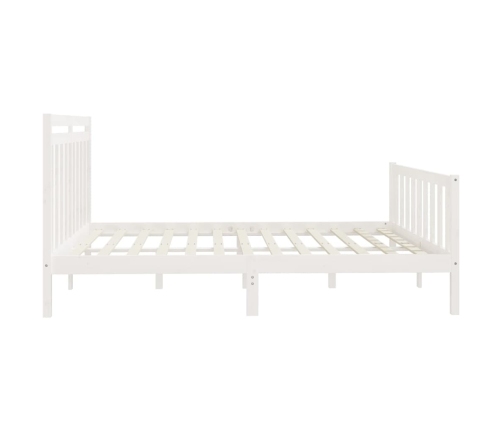 Estructura de cama madera maciza blanco Super King 180x200 cm