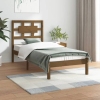 vidaXL Estructura de cama madera maciza de pino marrón miel 100x200 cm