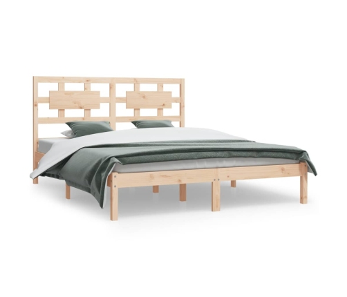 Estructura de cama sin colchón madera de pino blanco 150x200 cm