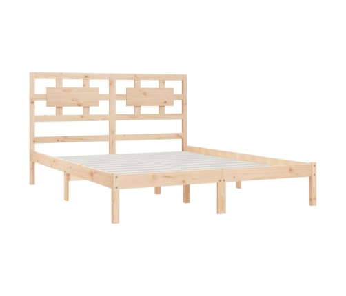 Estructura de cama sin colchón madera de pino blanco 150x200 cm