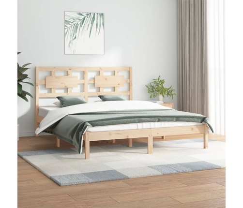 Estructura de cama sin colchón madera de pino blanco 150x200 cm