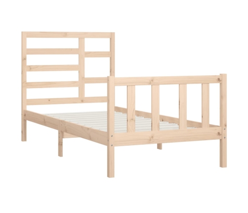 Estructura de cama sin colchón madera maciza de pino 90x200 cm