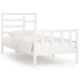 Estructura de cama sin colchón madera de pino blanca 90x200 cm