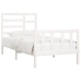 Estructura de cama sin colchón madera de pino blanca 90x200 cm