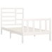 Estructura de cama sin colchón madera de pino blanca 90x200 cm