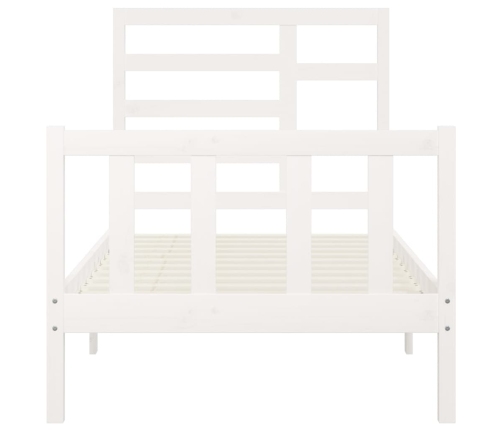 Estructura de cama sin colchón madera de pino blanca 90x200 cm