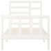 Estructura de cama sin colchón madera de pino blanca 90x200 cm