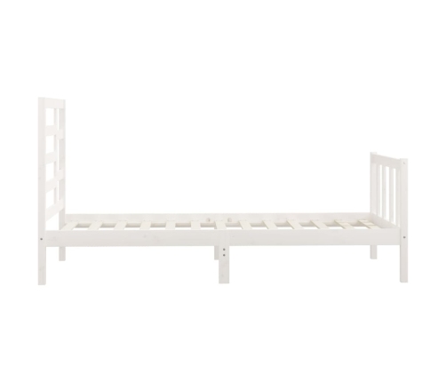 Estructura de cama sin colchón madera de pino blanca 90x200 cm