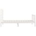Estructura de cama sin colchón madera de pino blanca 90x200 cm