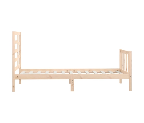 Estructura de cama sin colchón madera maciza de pino 100x200 cm