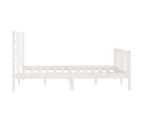 Estructura de cama sin colchón madera de pino blanca 120x200 cm