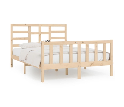 Estructura de cama sin colchón madera de pino blanca 140x200 cm