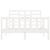 Estructura de cama sin colchón madera de pino blanca 140x200 cm