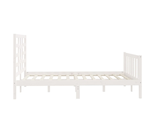 Estructura de cama sin colchón madera de pino blanca 140x200 cm