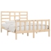 Estructura de cama madera maciza 150x200 cm