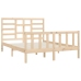 Estructura de cama madera maciza 150x200 cm