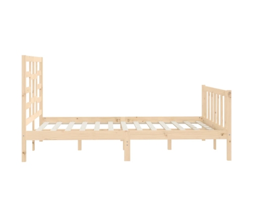 Estructura de cama madera maciza 150x200 cm