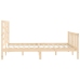 Estructura de cama madera maciza 150x200 cm