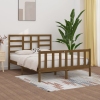 Estructura de cama madera maciza King marrón miel 150x200 cm