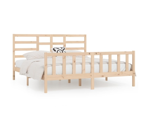 Estructura de cama madera maciza 180x200 cm