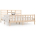 Estructura de cama madera maciza 180x200 cm