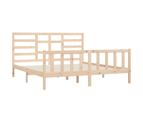 Estructura de cama madera maciza 180x200 cm