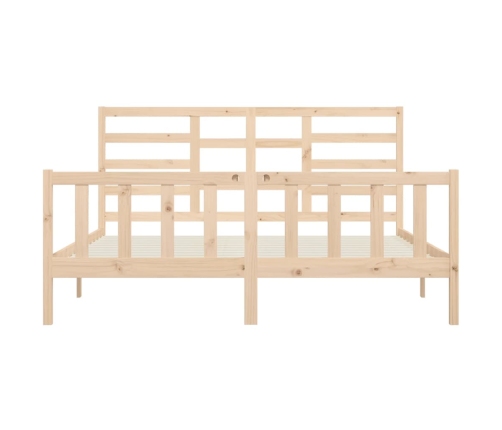 Estructura de cama madera maciza 180x200 cm