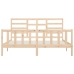 Estructura de cama madera maciza 180x200 cm