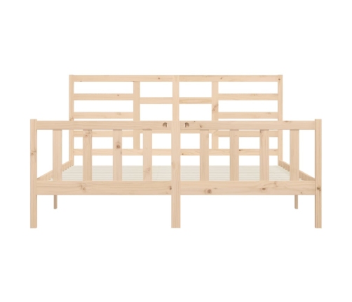 Estructura de cama sin colchón madera maciza de pino 200x200 cm