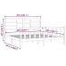Estructura de cama de madera maciza de pino negra 200x200 cm
