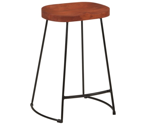 Taburetes de bar Gavin 2 uds madera mango maciza 45x40x63 cm