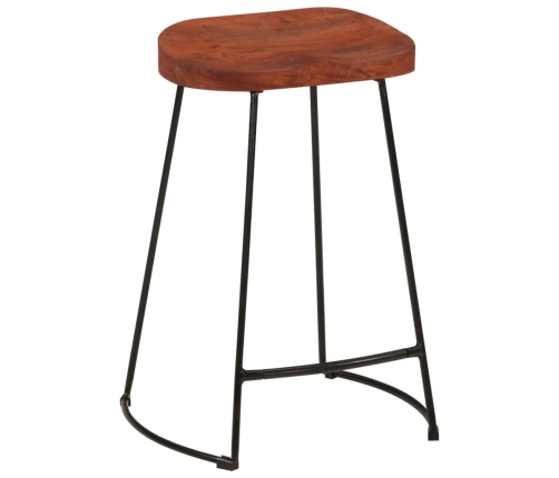 Taburetes de bar Gavin 2 uds madera mango maciza 45x40x63 cm