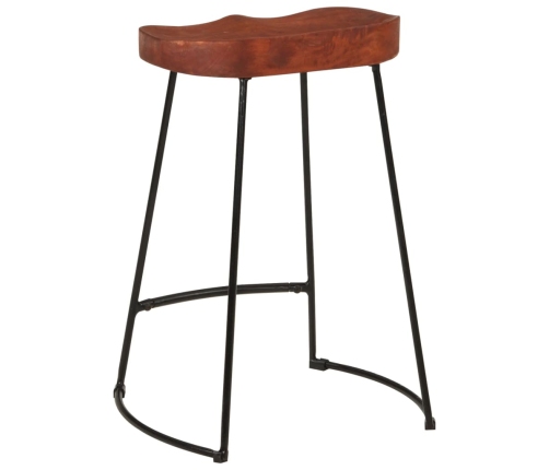 Taburetes de bar Gavin 2 uds madera mango maciza 45x40x63 cm