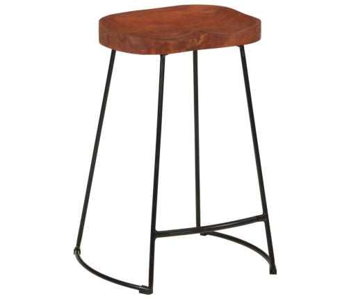 Taburetes de bar Gavin 2 uds madera mango maciza 45x40x63 cm