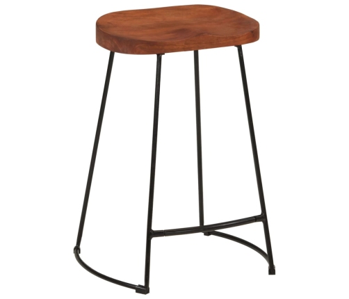 Taburetes de bar Gavin 2 uds madera mango maciza 45x40x63 cm