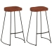 Taburetes de bar Gavin 2 uds madera mango maciza 50x40x78 cm